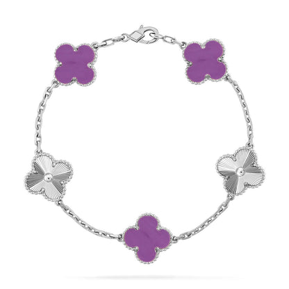 [⭐Maelin] CLOVER 5 MOTIF VIOLET BRACELET COLLECTION