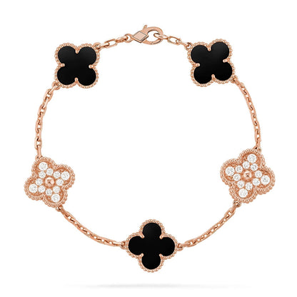 [⭐Maelin] CLOVER 5 MOTIF ONYXS BRACELET COLLECTION
