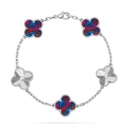 [⭐Maelin]CLOVER 5 MOTIF COLOR GEMSTONES BRACELET COLLECTION