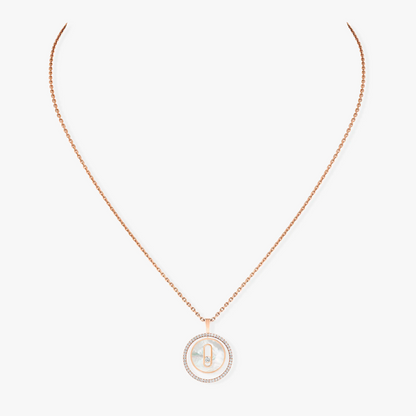 [⭐Maelin]Demo MOVE 1 DIAMOND WHITE MOTHER OF PEARL PINK GOLD DIAMOND NECKLACE
