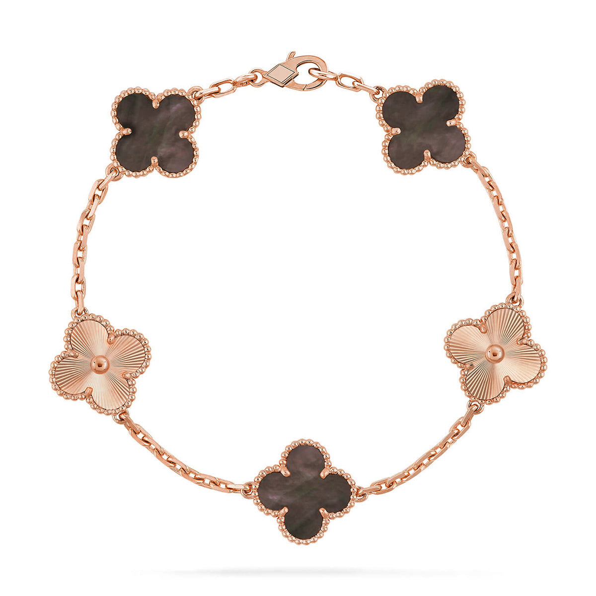 [⭐Maelin] CLOVER 5 MOTIF GRAY MOP BRACELET COLLECTION