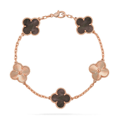 [⭐Maelin] CLOVER 5 MOTIF GRAY MOP BRACELET COLLECTION