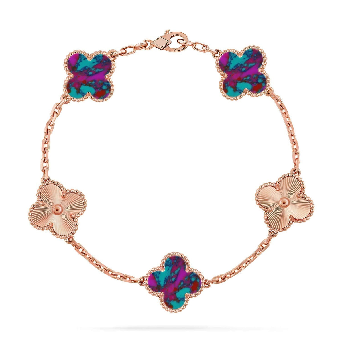 [⭐Maelin]CLOVER 5 MOTIF COLOR GEMSTONES BRACELET COLLECTION