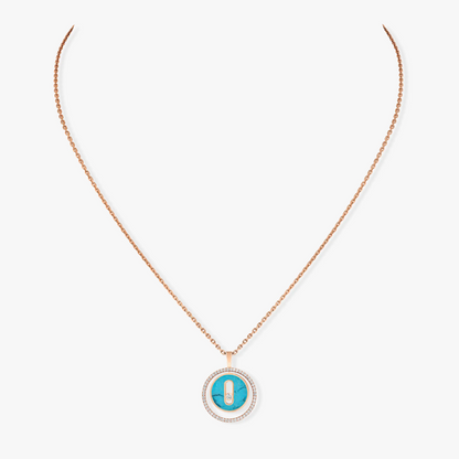 [⭐Maelin]Demo MOVE 1 DIAMOND TURQUOISE PINK GOLD DIAMOND NECKLACE