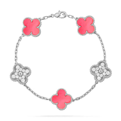 [⭐Maelin] CLOVER 5 MOTIFS  PINK MOP BRACELET COLLECTION