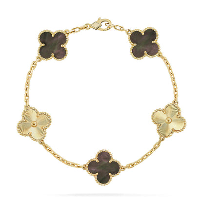 [⭐Maelin] CLOVER 5 MOTIF GRAY MOP BRACELET COLLECTION