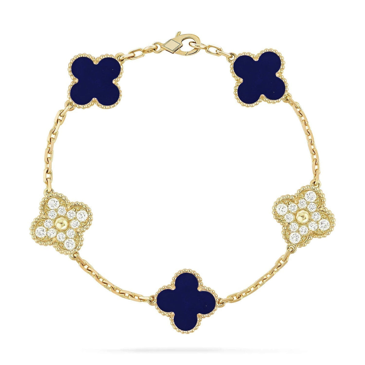 [⭐Maelin]CLOVER 5 MOTIF LAPIS LAZULI BRACELET COLLECTION