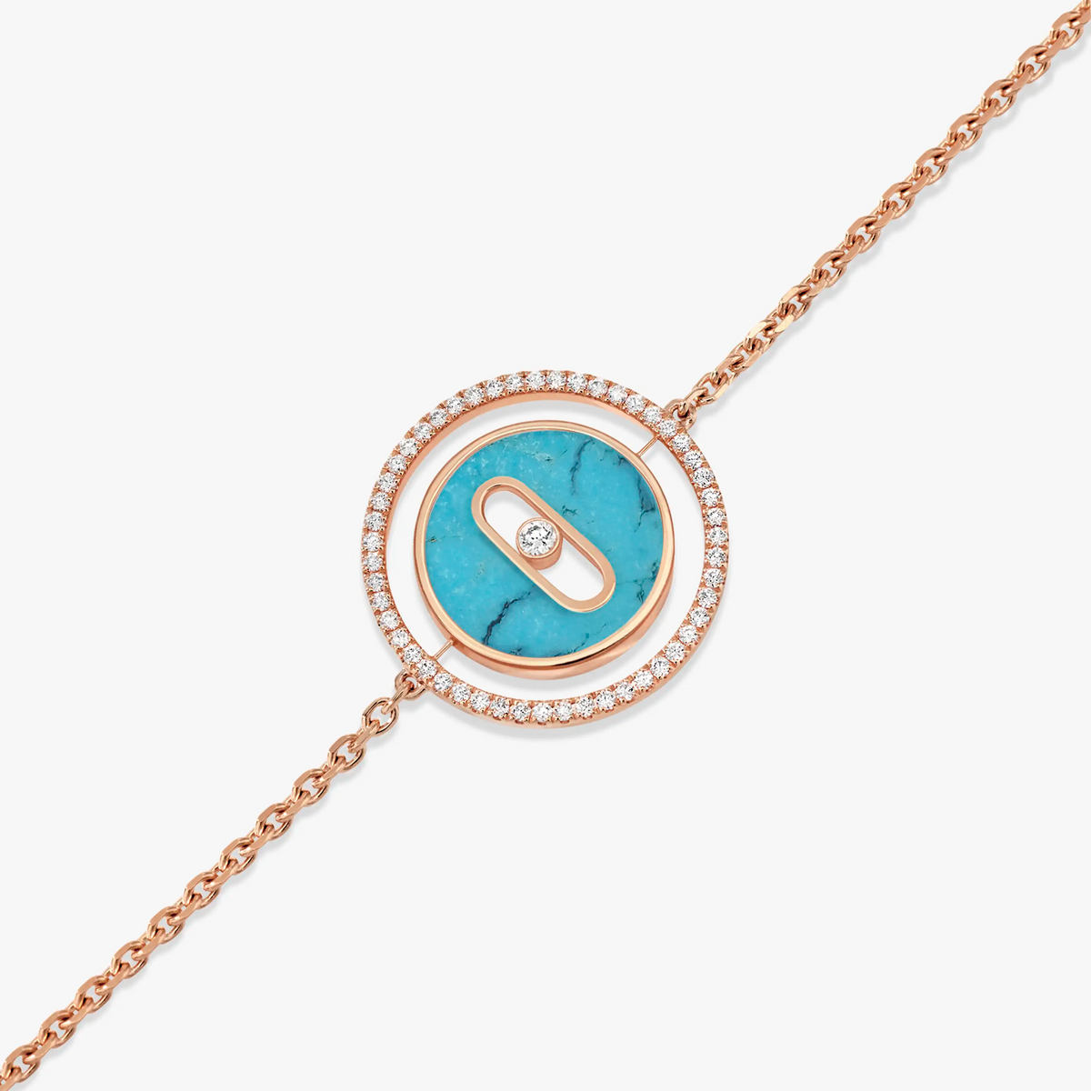 [⭐Maelin]Demo MOVE TURQUOISE PINK GOLD DIAMOND BRACELET