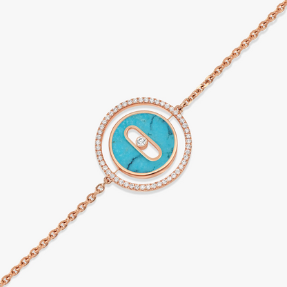 [⭐Maelin]Demo MOVE TURQUOISE PINK GOLD DIAMOND BRACELET