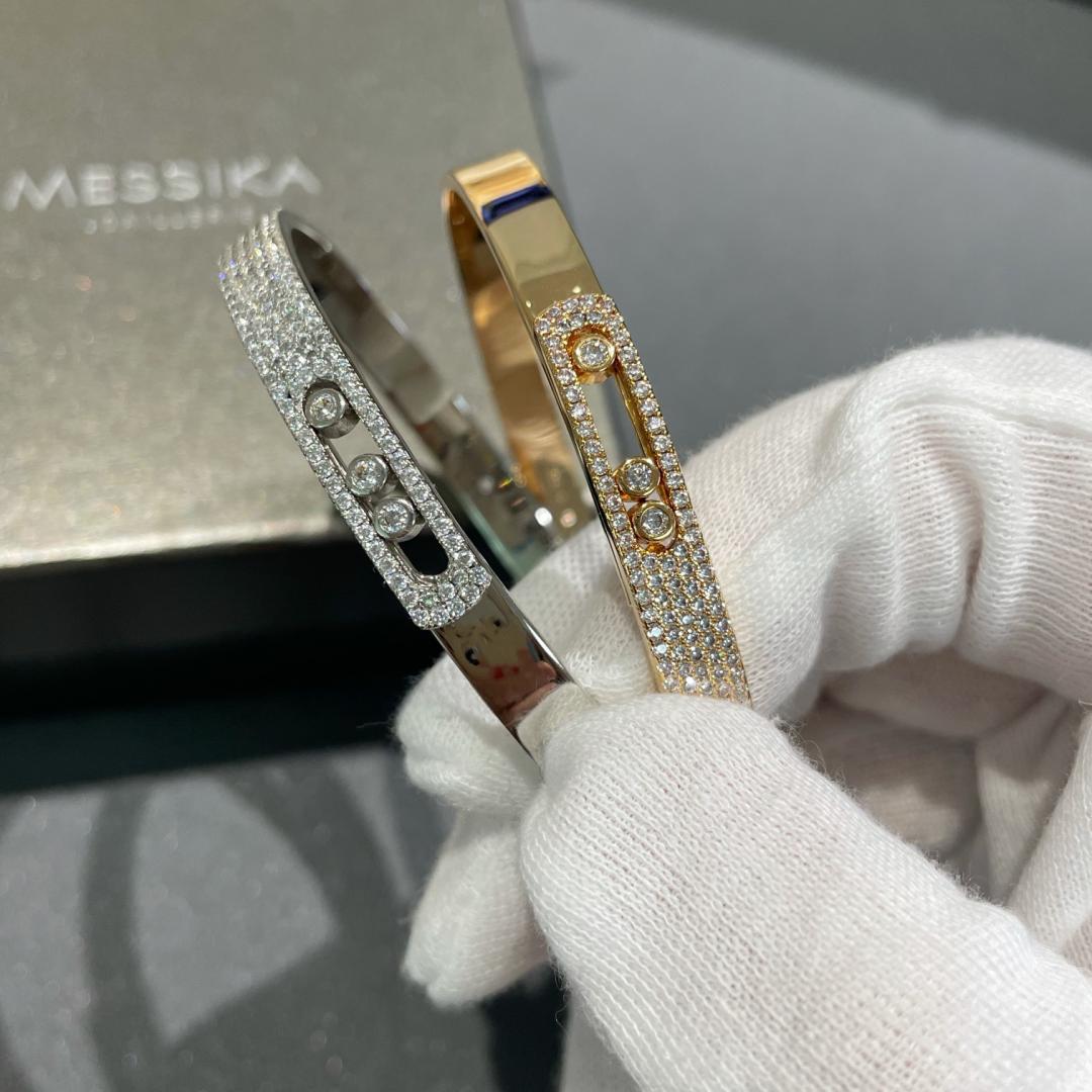 [⭐Maelin]Move Noa Rose Gold Pavé Diamond Bangle Bracelet