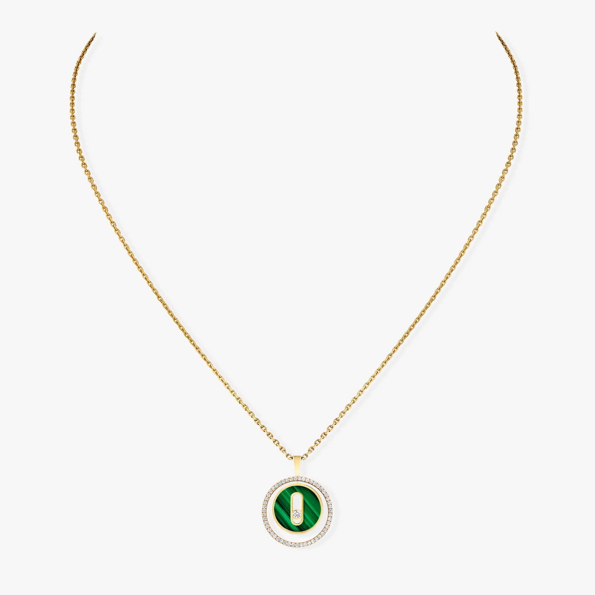 [⭐Maelin]Demo MOVE 1 DIAMOND MALACHITE GOLD DIAMOND NECKLACE