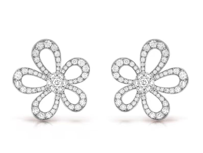 [⭐Maelin]FLOWERLACE EARRINGS FULL DIAMONDS