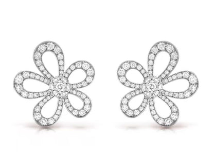 [⭐Maelin]FLOWERLACE EARRINGS FULL DIAMONDS