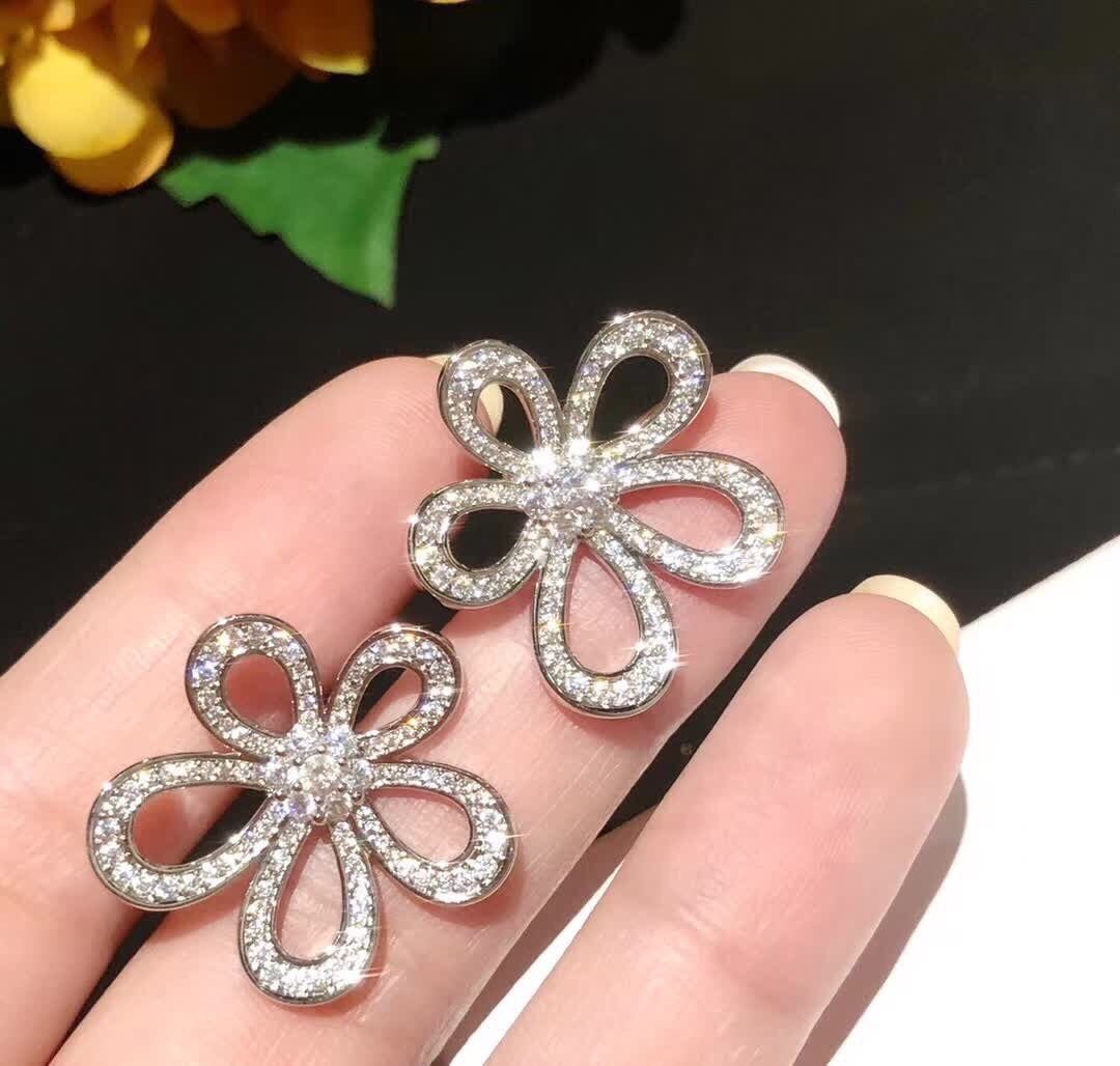 [⭐Maelin]FLOWERLACE EARRINGS FULL DIAMONDS