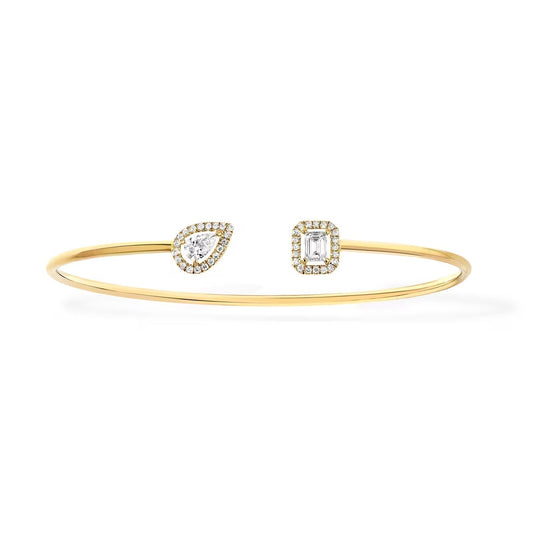 [⭐Maelin]JONC FLEX MY TWIN TOI & MOI SILVER DIAMOND BRACELET