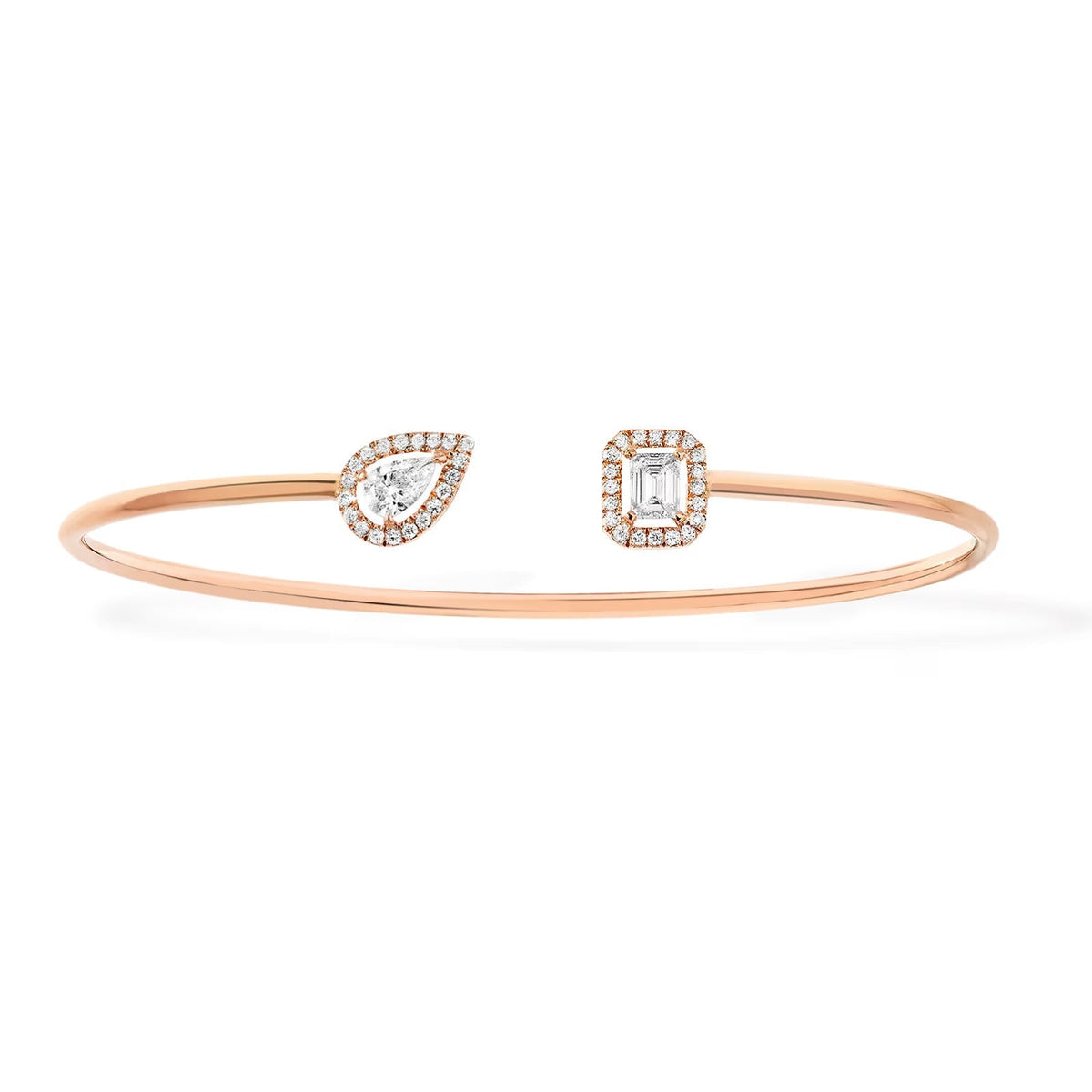 [⭐Maelin]JONC FLEX MY TWIN TOI & MOI SILVER DIAMOND BRACELET
