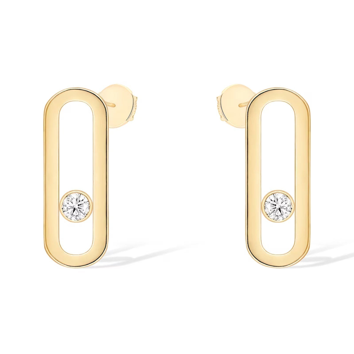 [⭐Maelin]MOVE UNO SMALL 1 DIAMOND EARRINGS