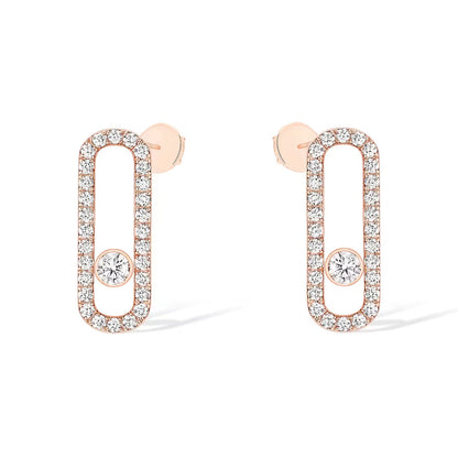 [⭐Maelin]MOVE UNO STUD DIAMOND PAVED EARRINGS