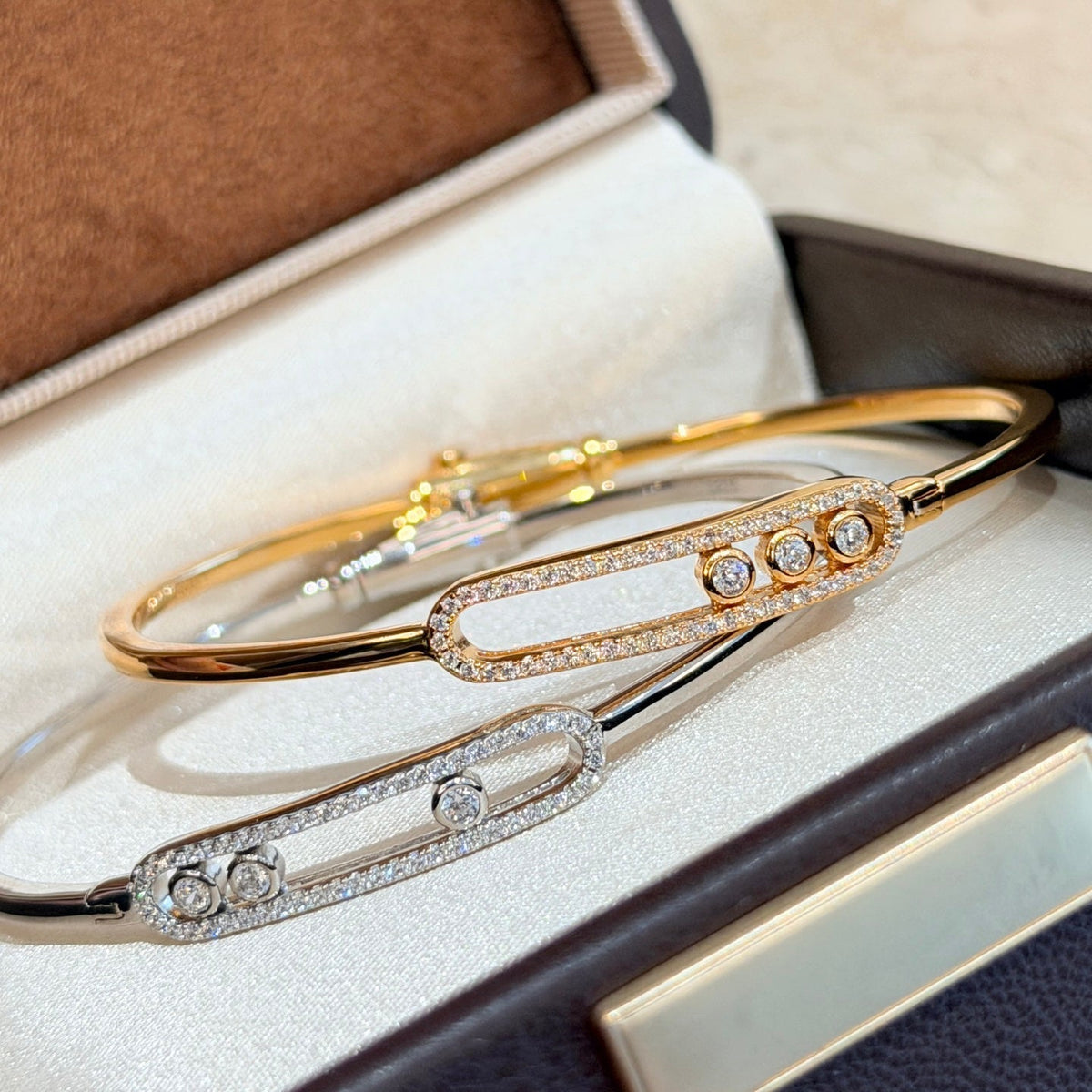 [⭐Maelin]Move Pavé Diamond Bangle Bracelet M