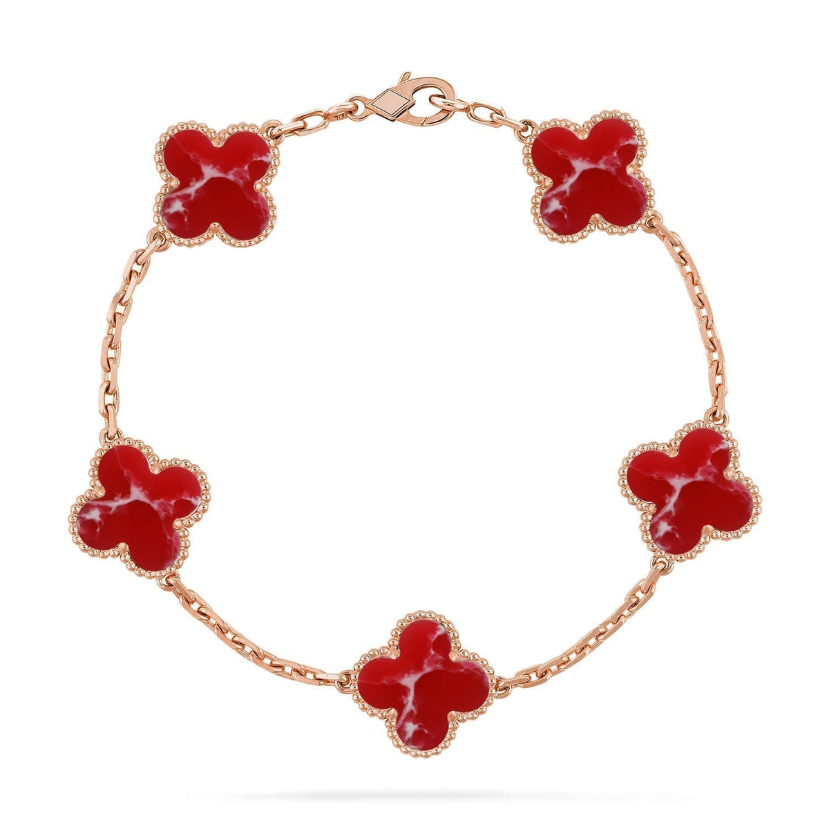 [⭐Maelin]CLOVER 5 MOTIF RED PATTERN BRACELET COLLECTION