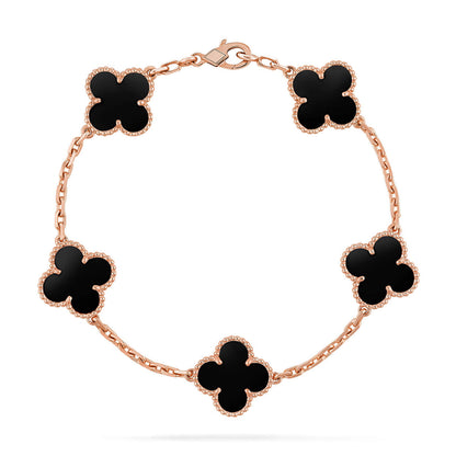 [⭐Maelin] CLOVER 5 MOTIF ONYXS BRACELET COLLECTION