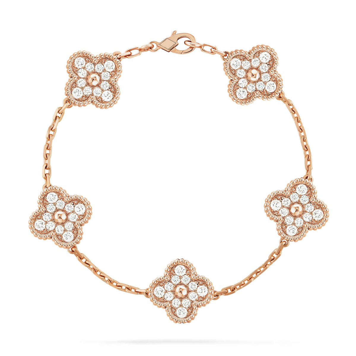 [⭐Maelin] CLOVER 5 MOTIF FULL DIAMOND BRACELET COLLECTION