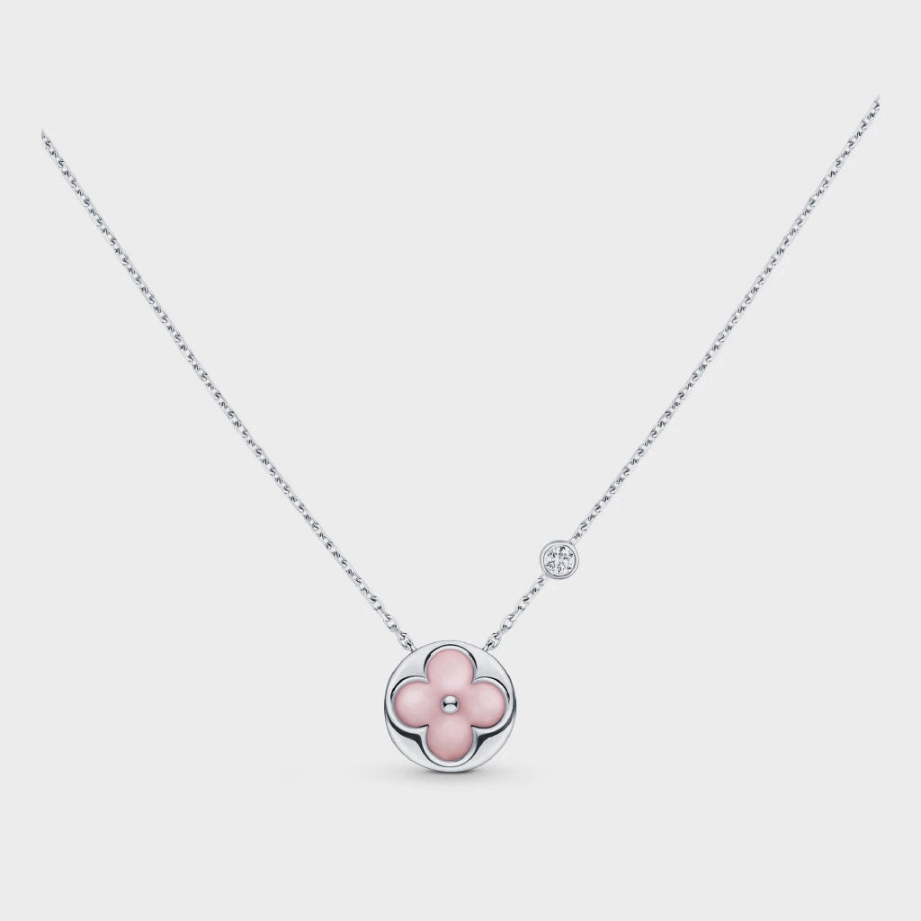 [⭐Maelin]SUN MOTIF PINK MOP SILVER BRACELET