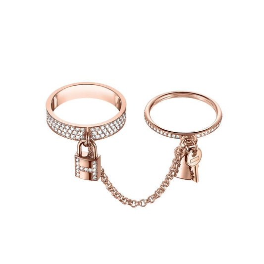 [⭐Maelin]HM KELLY CLOCHETTE DOUBLE RING IN  WITH DIAMONDS
