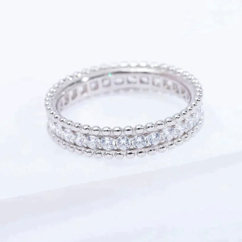 [⭐Maelin]PERLEE DIAMOND SILVER RING