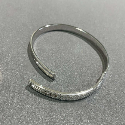 [⭐Maelin]Move Noa Rose Gold Pavé Diamond Bangle Bracelet