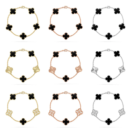 [⭐Maelin] CLOVER 5 MOTIF ONYXS BRACELET COLLECTION