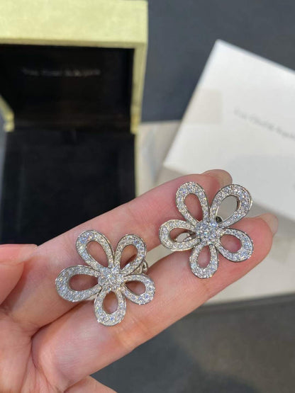 [⭐Maelin]FLOWERLACE EARRINGS FULL DIAMONDS