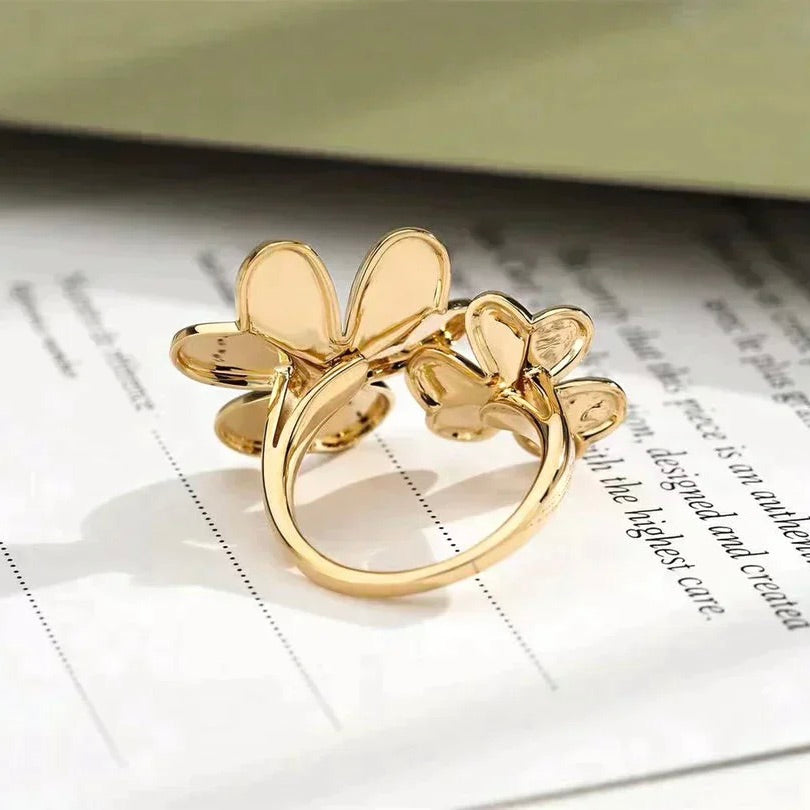[⭐Maelin]CLOVER COMOS GOLD DIAMOND RING