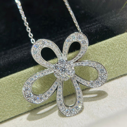 [⭐Maelin]FLOWERLACE NECKLACE FULL DIAMONDS