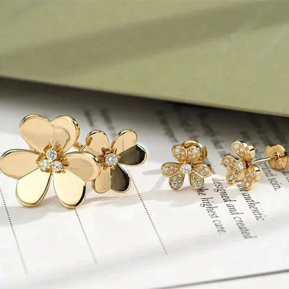 [⭐Maelin]CLOVER COMOS GOLD DIAMOND RING