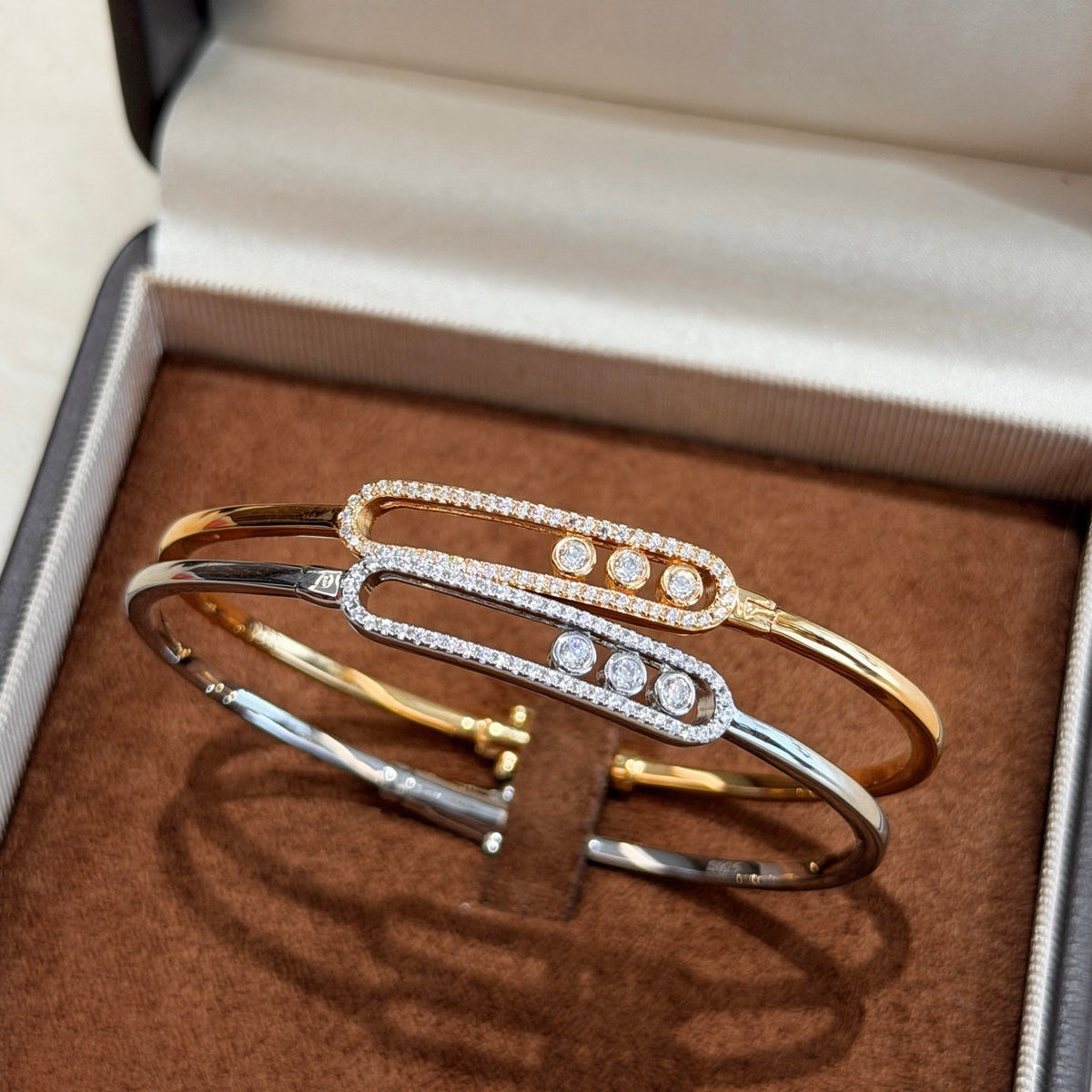 [⭐Maelin]Move Pavé Diamond Bangle Bracelet M