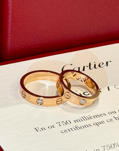 [⭐Maelin]LOVE RING 4MM 1 DIAMOND