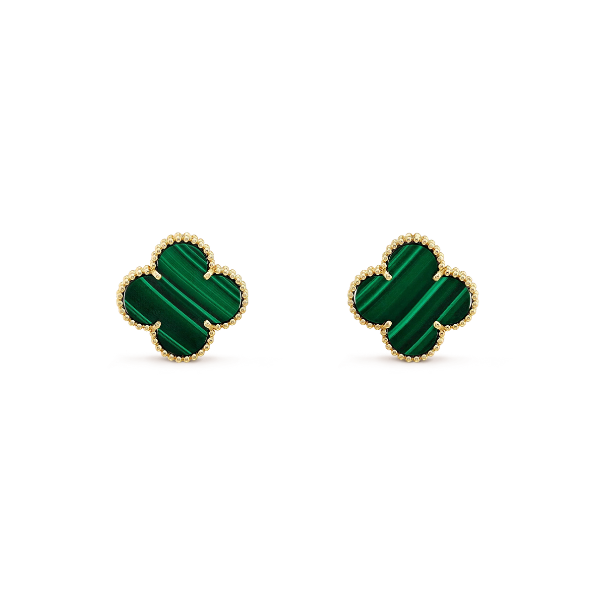 [⭐Maelin]CLOVER MINI 9.5MM MALACHITE  EARRINGS