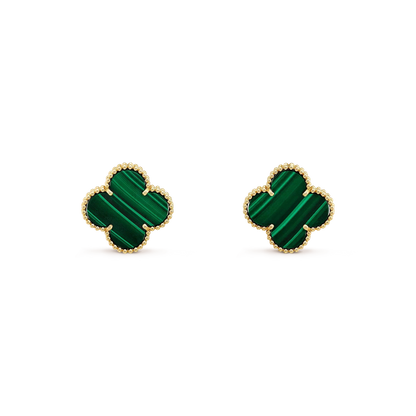 [⭐Maelin]CLOVER MINI 9.5MM MALACHITE  EARRINGS