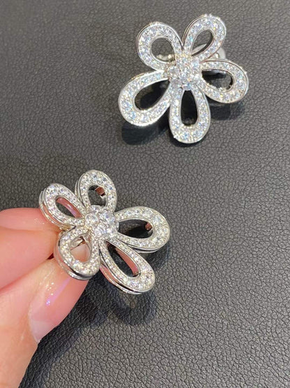 [⭐Maelin]FLOWERLACE EARRINGS FULL DIAMONDS