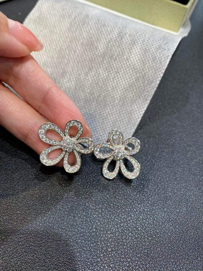[⭐Maelin]FLOWERLACE EARRINGS FULL DIAMONDS