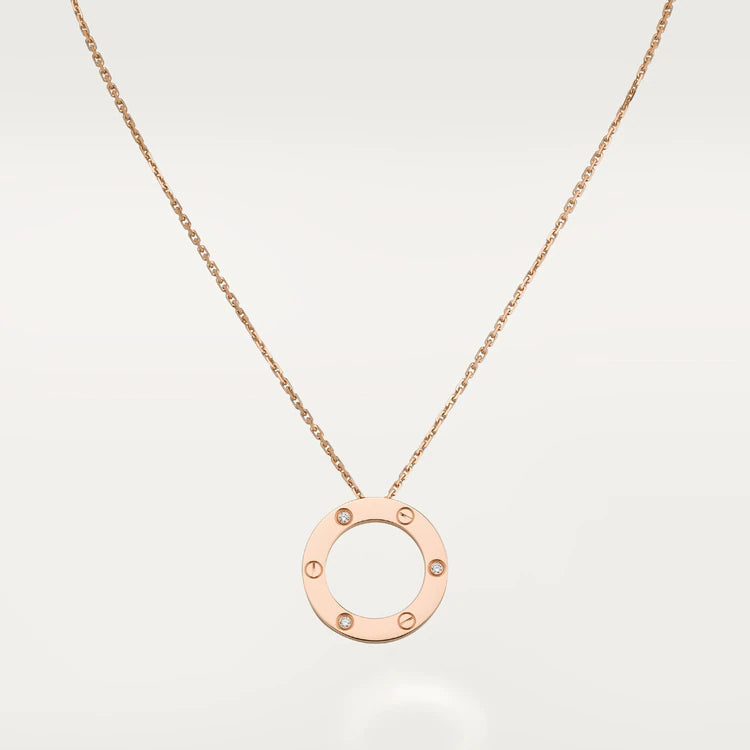 [⭐Maelin]LOVE NECKLACE 16MM 3 DIAMONDS