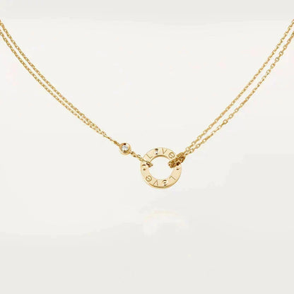 [⭐Maelin]LOVE NECKLACE 16MM 2 DIAMONDS