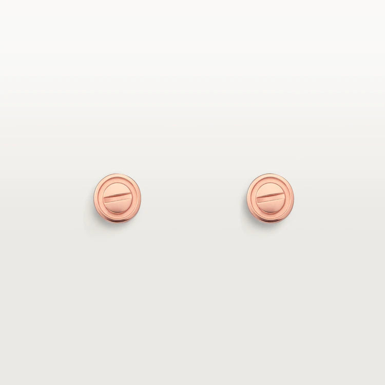 [⭐Maelin]LOVE EARRINGS PINK GOLD 10MM