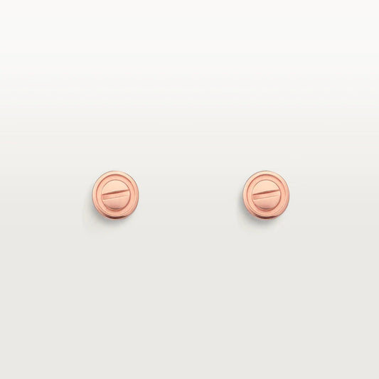 [⭐Maelin]LOVE EARRINGS PINK GOLD 10MM