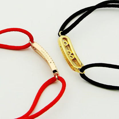 [⭐Maelin]Messika Care(s) pink cord pavé bracelet