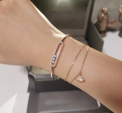 [⭐Maelin]Move Pavé Diamond Bangle Bracelet M