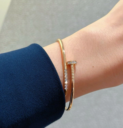 [⭐Maelin]JUSTE BRACELET 2.5MM DIAMONDS NEW