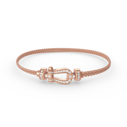 [⭐Maelin]FORCE SMALL HORSESHOE  DIAMOND CHAIN ROPE BRACELET