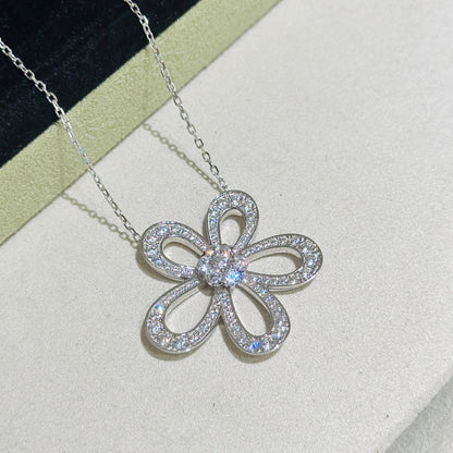 [⭐Maelin]FLOWERLACE NECKLACE FULL DIAMONDS